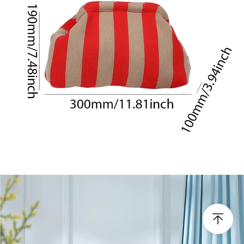 Red Chevron Patterned Bag - Picture 4 of 4